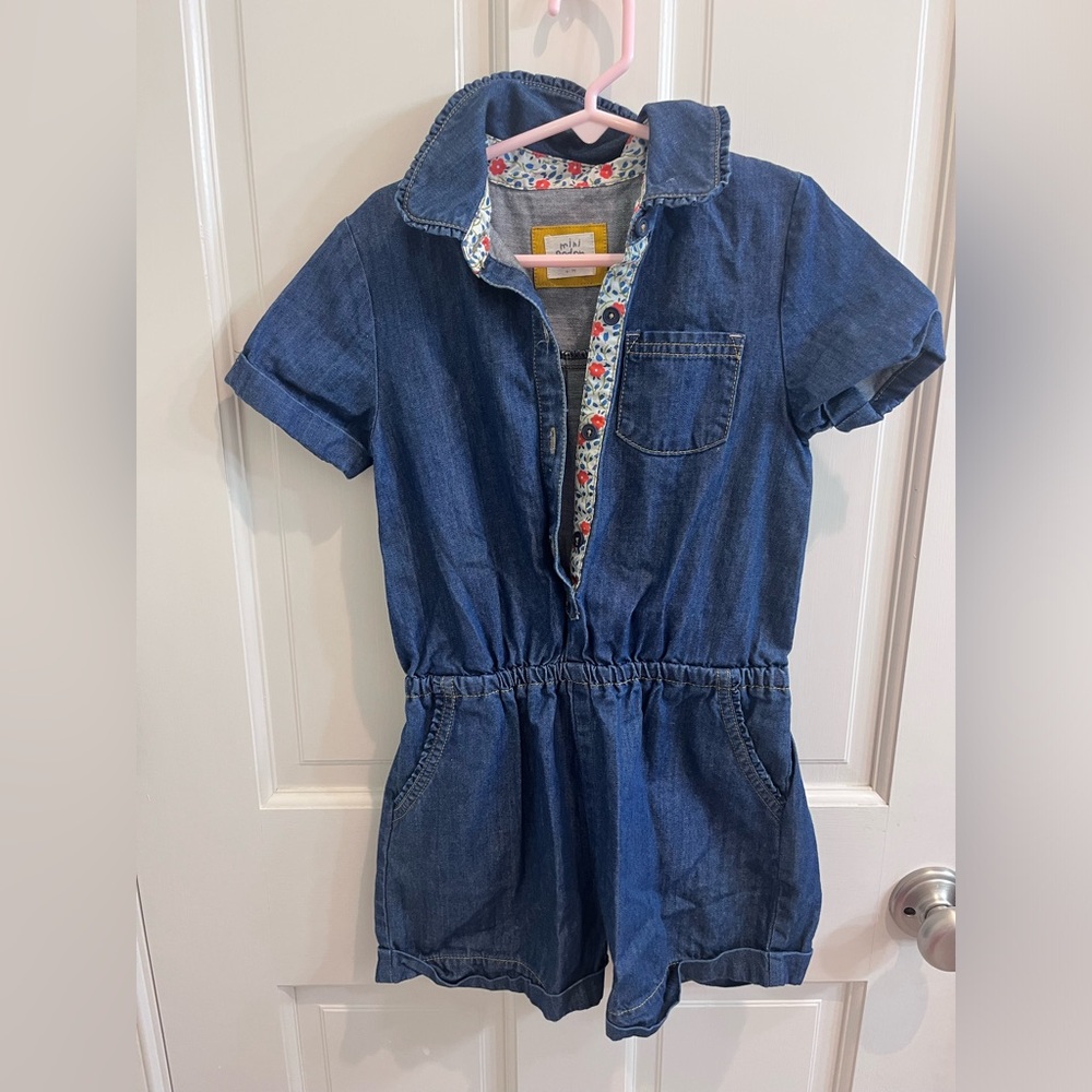 Almost new girls Mini Boden jumpsuit